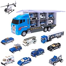 Teamsterz Police Service Transporter Vehicle Playset | Police car, Lorry And Police Service Vehicle Toys | Indoor And Outdoor Sandpit Toys | Toy Car Launcher | Cars Storage And Ramp | Ages 3+