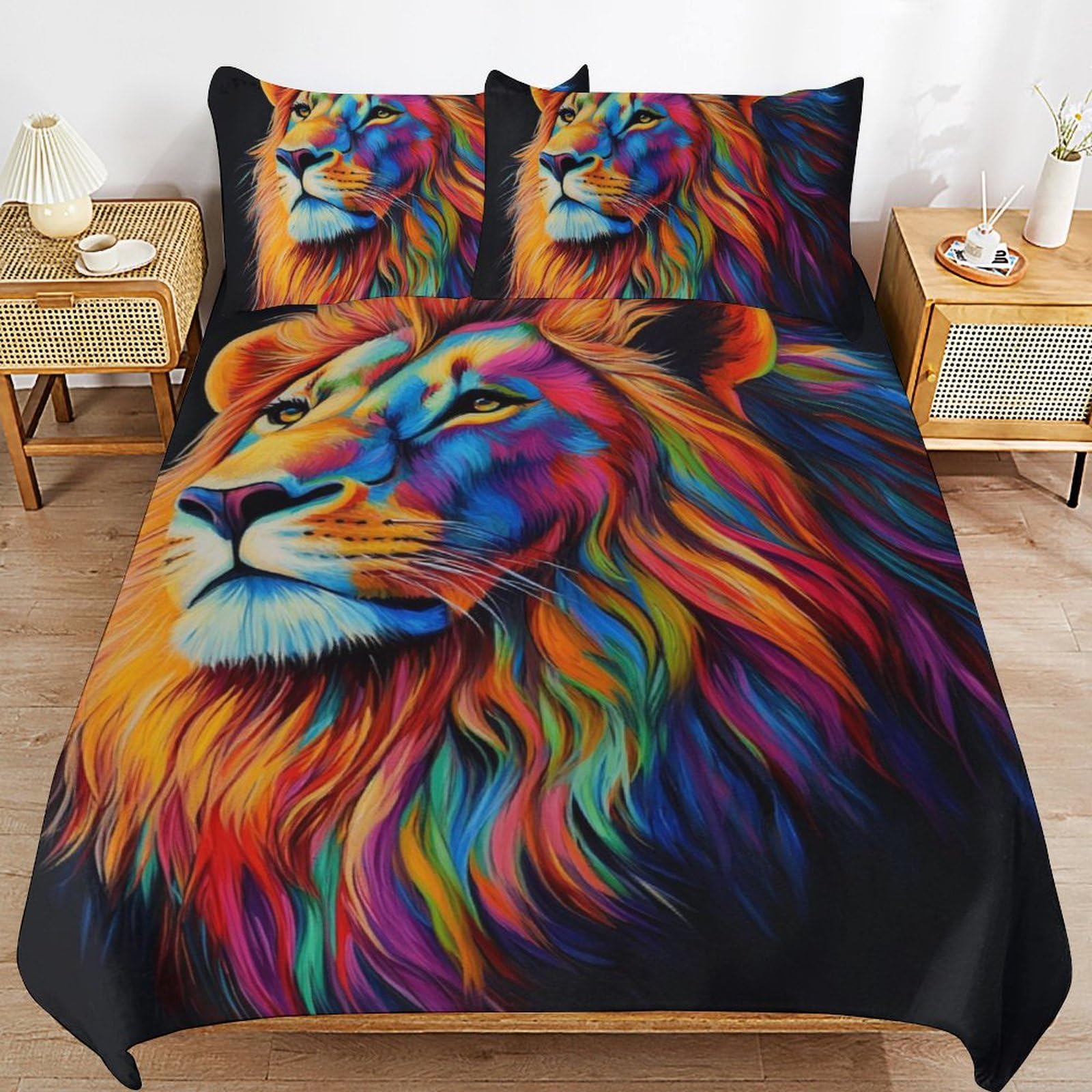 Ropa de cama de microfibra suave Rosenlöwe con cremallera higiénica y lavable