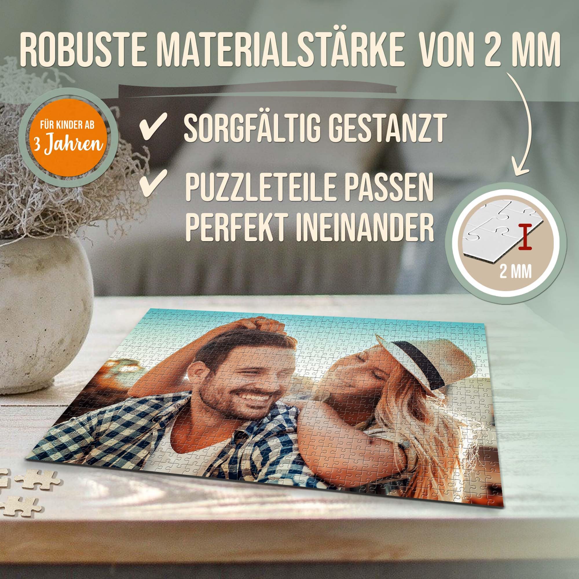 Foto-Puzzle 24-1000 Teile in inkl. hochwertiger Metalldose - mit eigenem Foto Bedrucken - Puzzle selber gestalten - 1000 Teile in Metalldose
