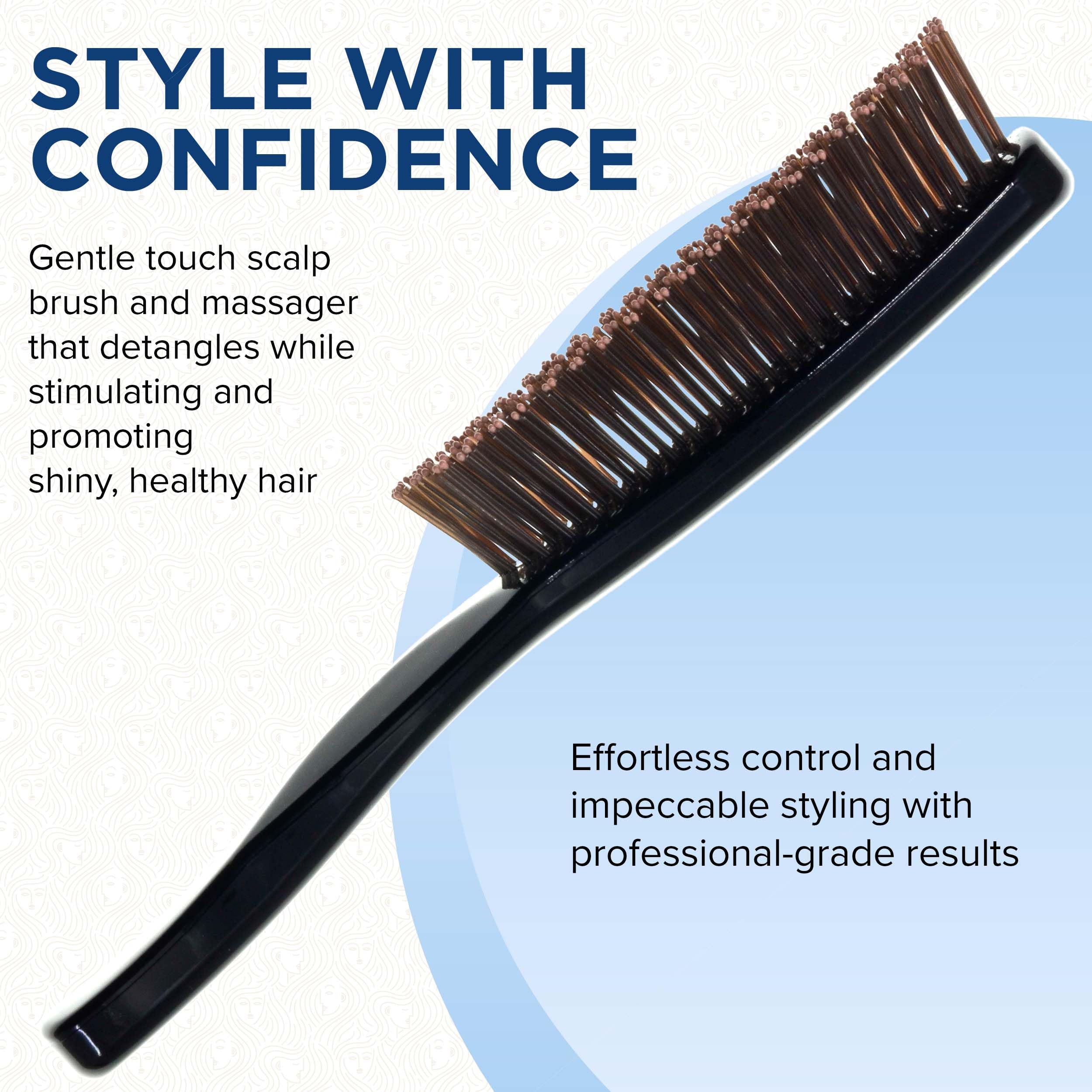 Giorgio Gentle 1 Collection - Cepillo para el cabello, color negro, grande
