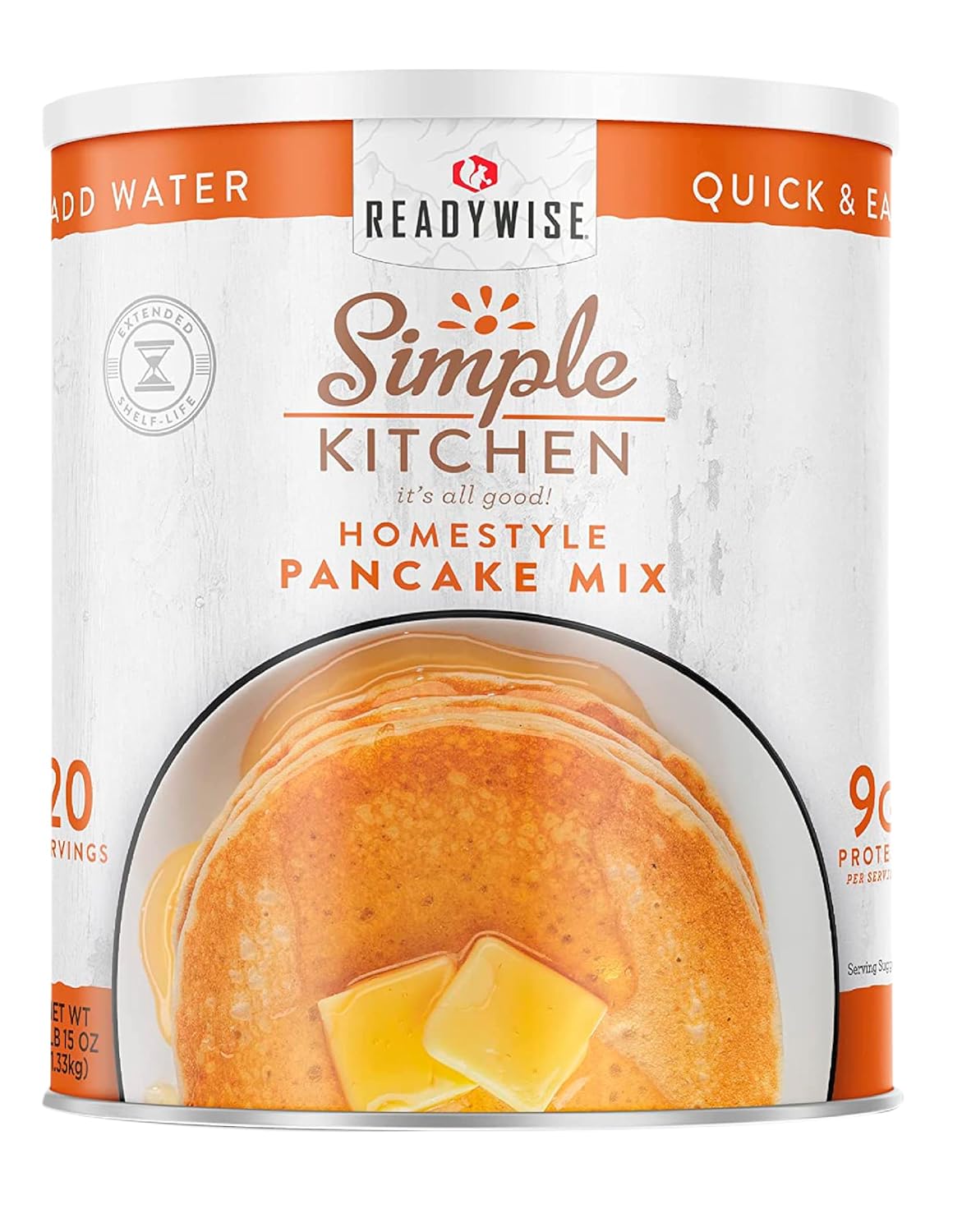 Simple Kitchen Homestyle Pancake Mix – 20 Servings for Family Meal Prep, Survival Just Add Water Canned Food, for Camping Meals, Backpacking & Hiking, #10 Can Package - Image 1 of 7