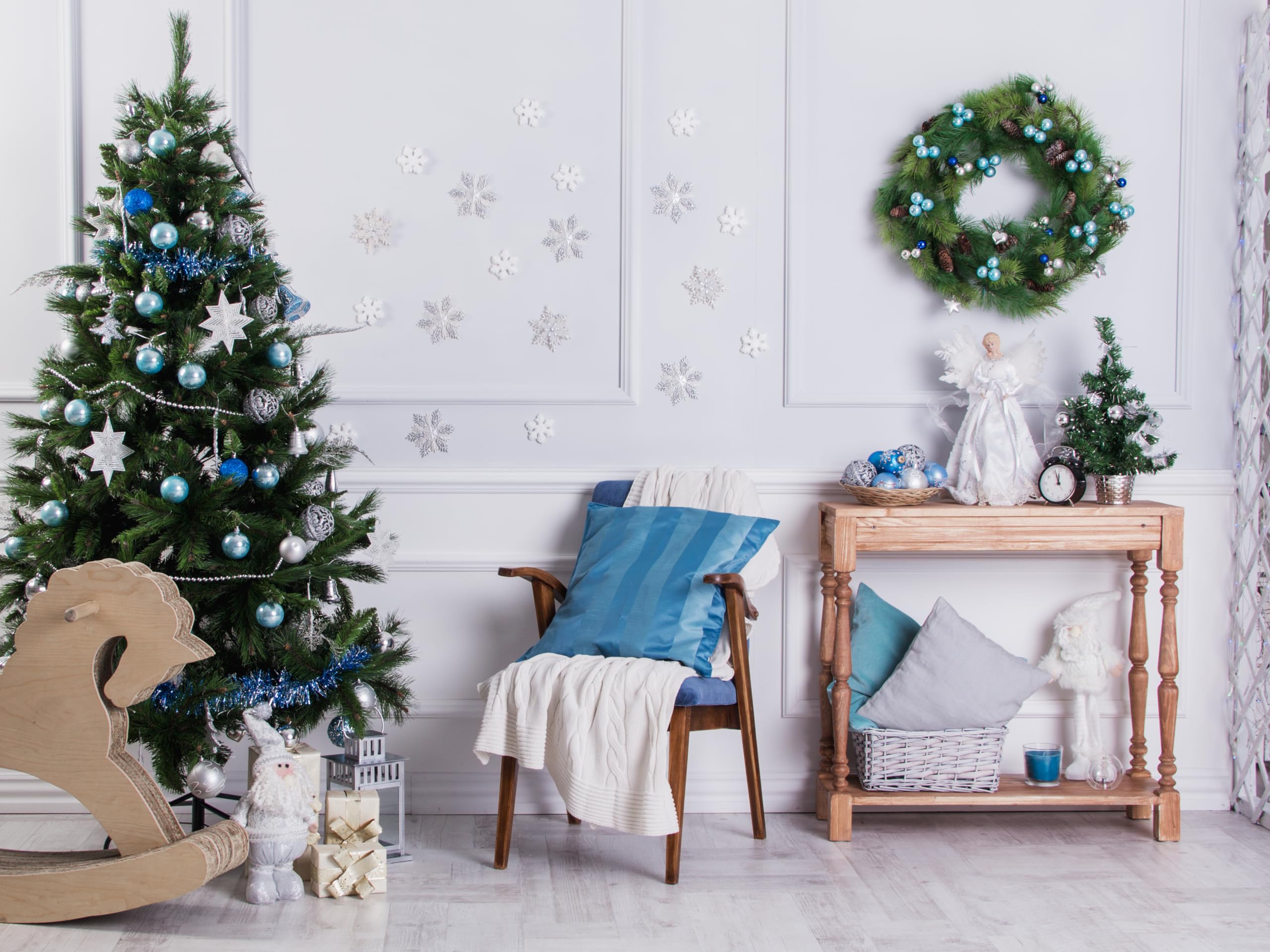 Solagua Árbol de Navidad Artificial Extra Relleno Abeto de Doble Hojas Combinadas 150-240cm Arboles C/Soporte Metálico (Verde, 210cm 960Tips)