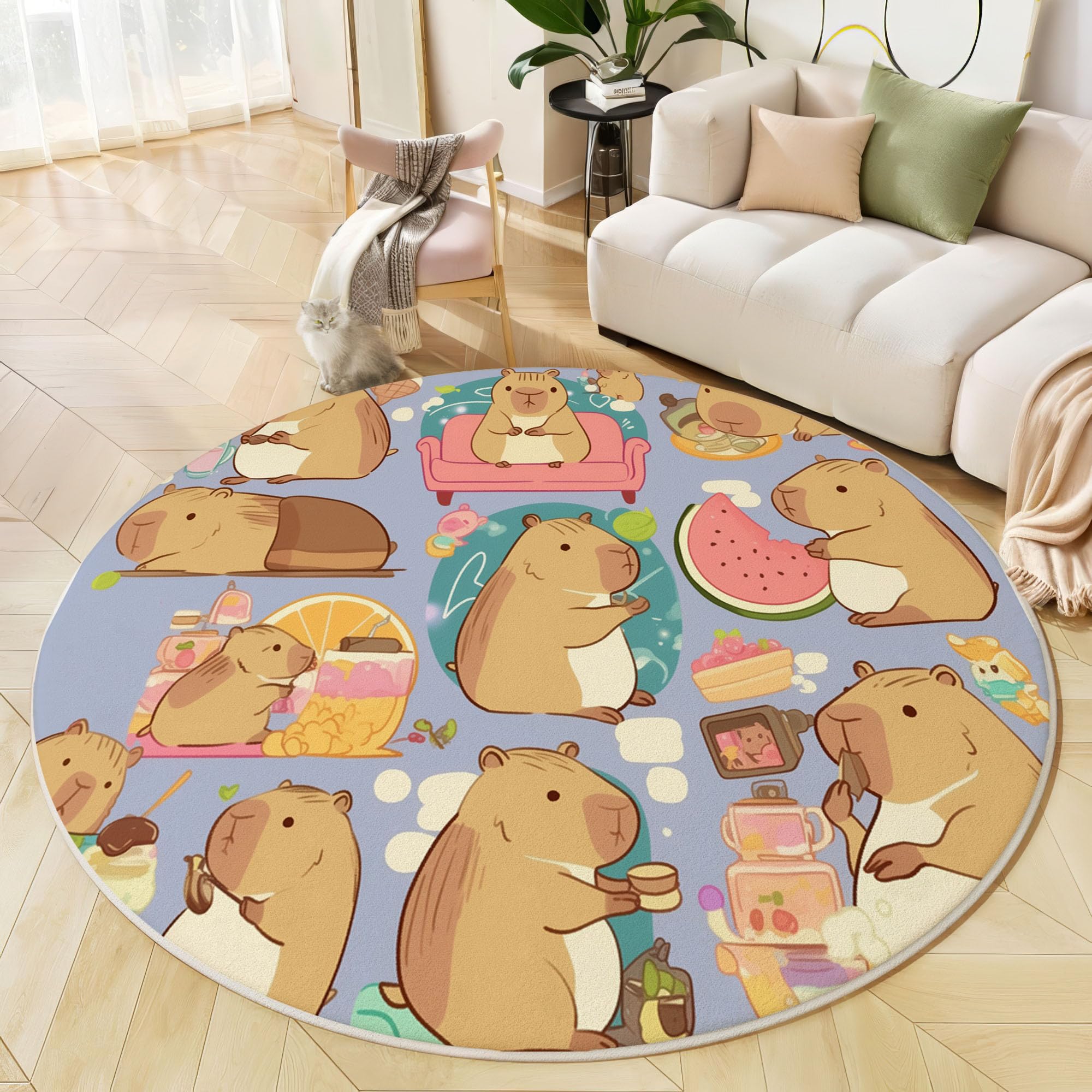 Tapis de chevet capybara doux pour apporter de la tendresse dans votre chambre