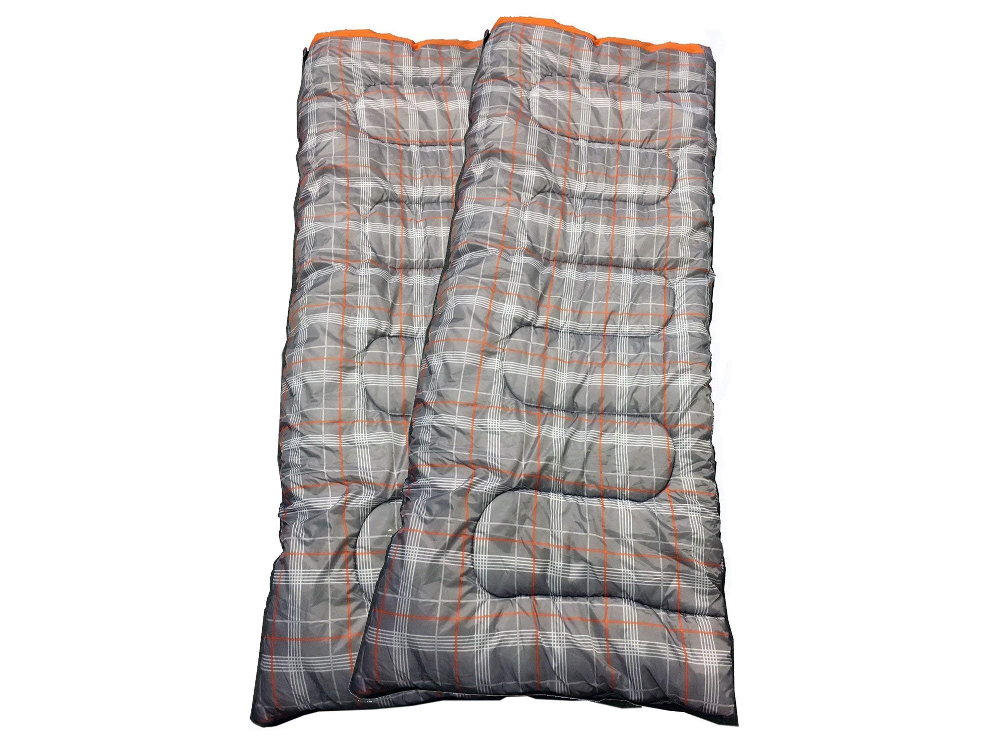 OLPRO Outdoor Leisure Products Duży podwójny śpiwór dla dorosłych na 3 pory roku z ciepłą szczotkowaną bawełną podszewka w zestawie z workami do przechowywania