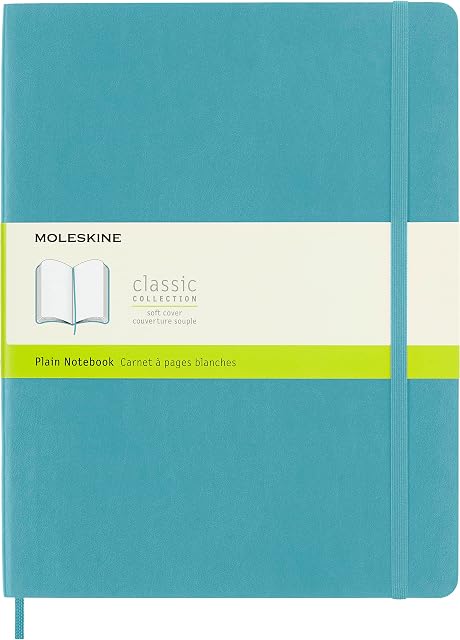 Moleskine Reef Blue Notebook Extra Large Plain Soft