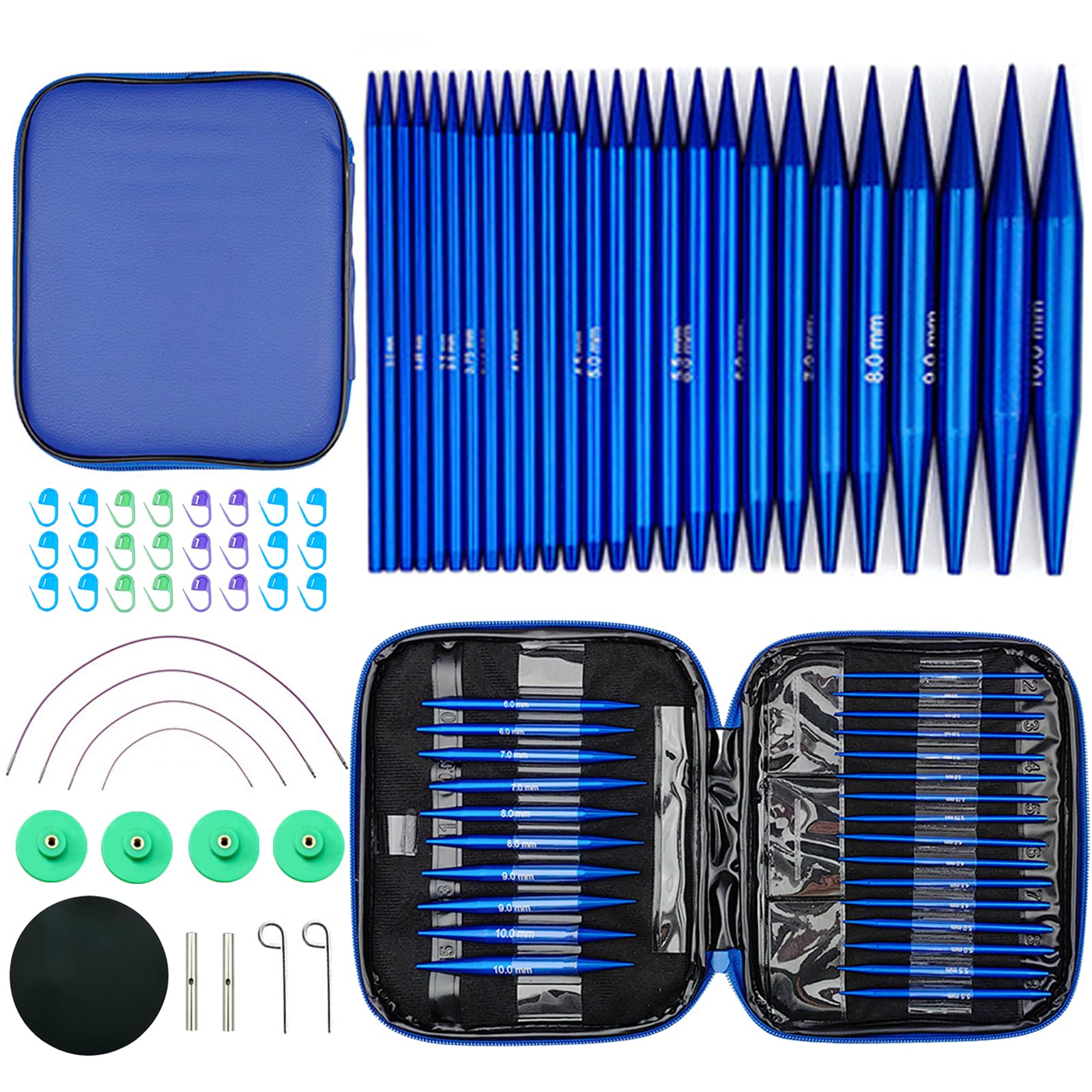 Amazon.com: Hobekoee 13 Pairs Interchangeable Circular Knitting