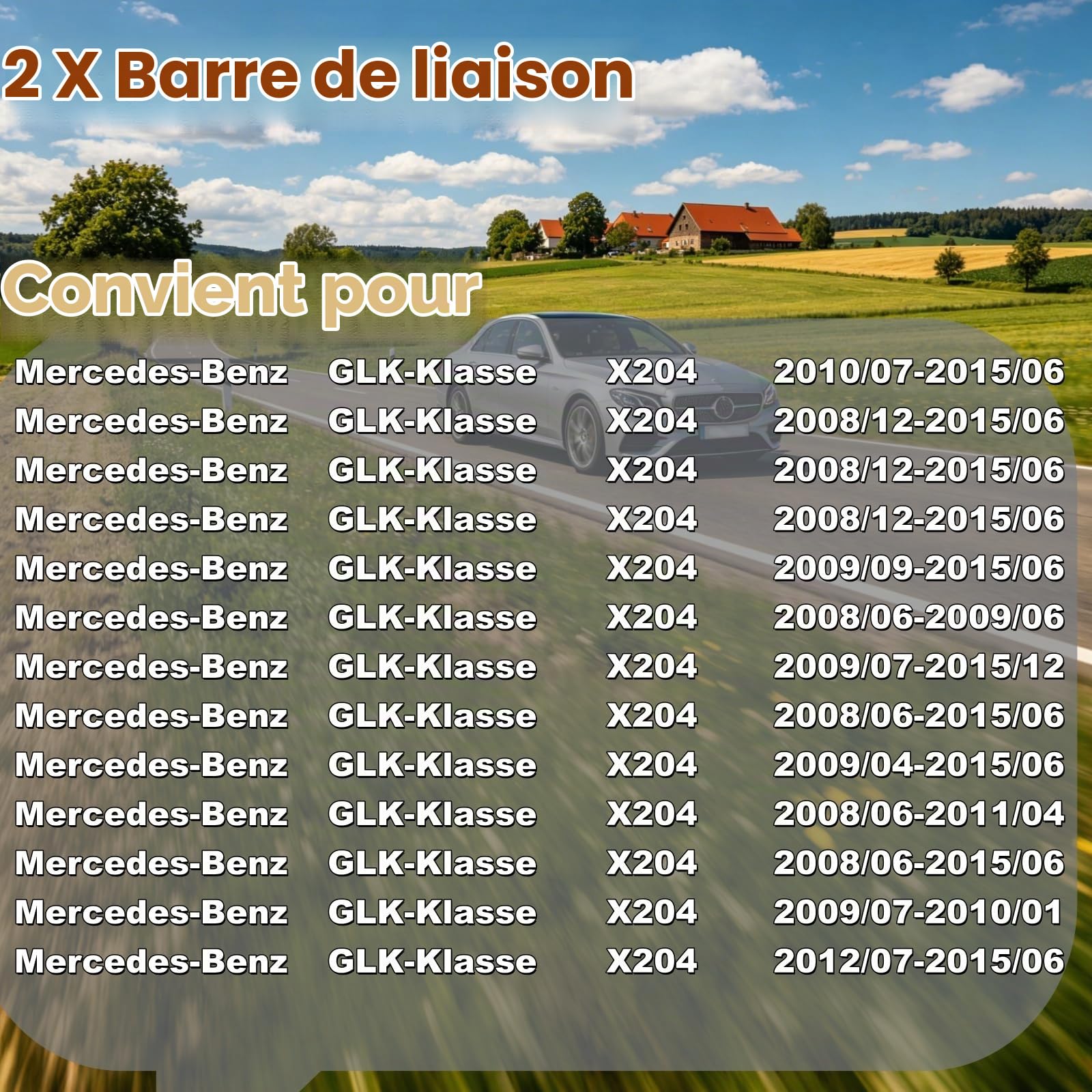 2x Biellette Barre Stabilisatrice Avant Gauche Droite pour 2007-14 C-Klasse