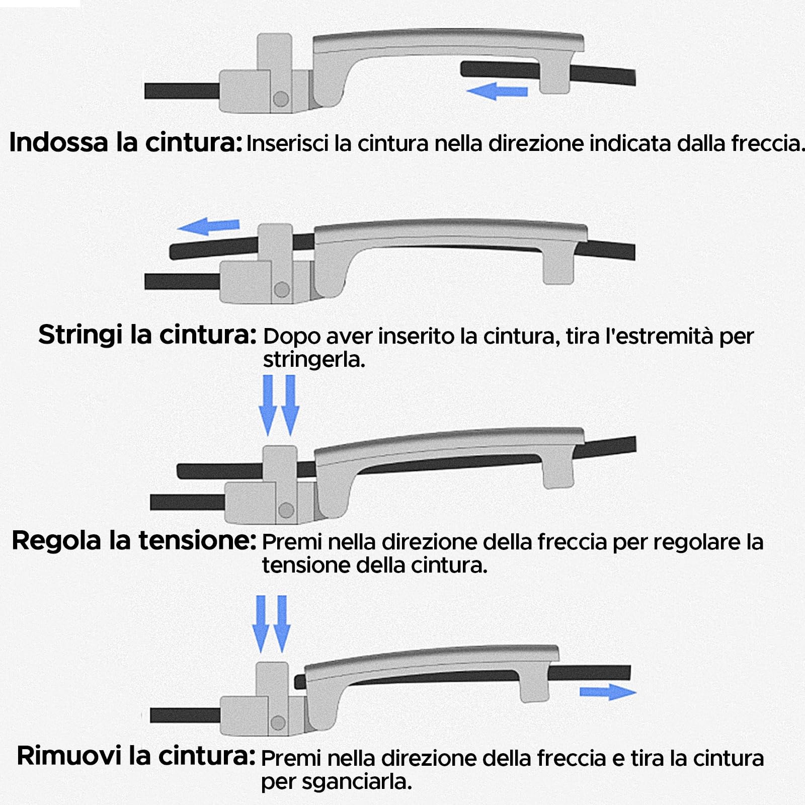 FEFLO Cintura Uomo, Cintura Pelle con Fibbia Automatica cricchétto, Larghezza 35 mm,Taglia Regolata, Adatto per abbigliamento da lavoro e casual