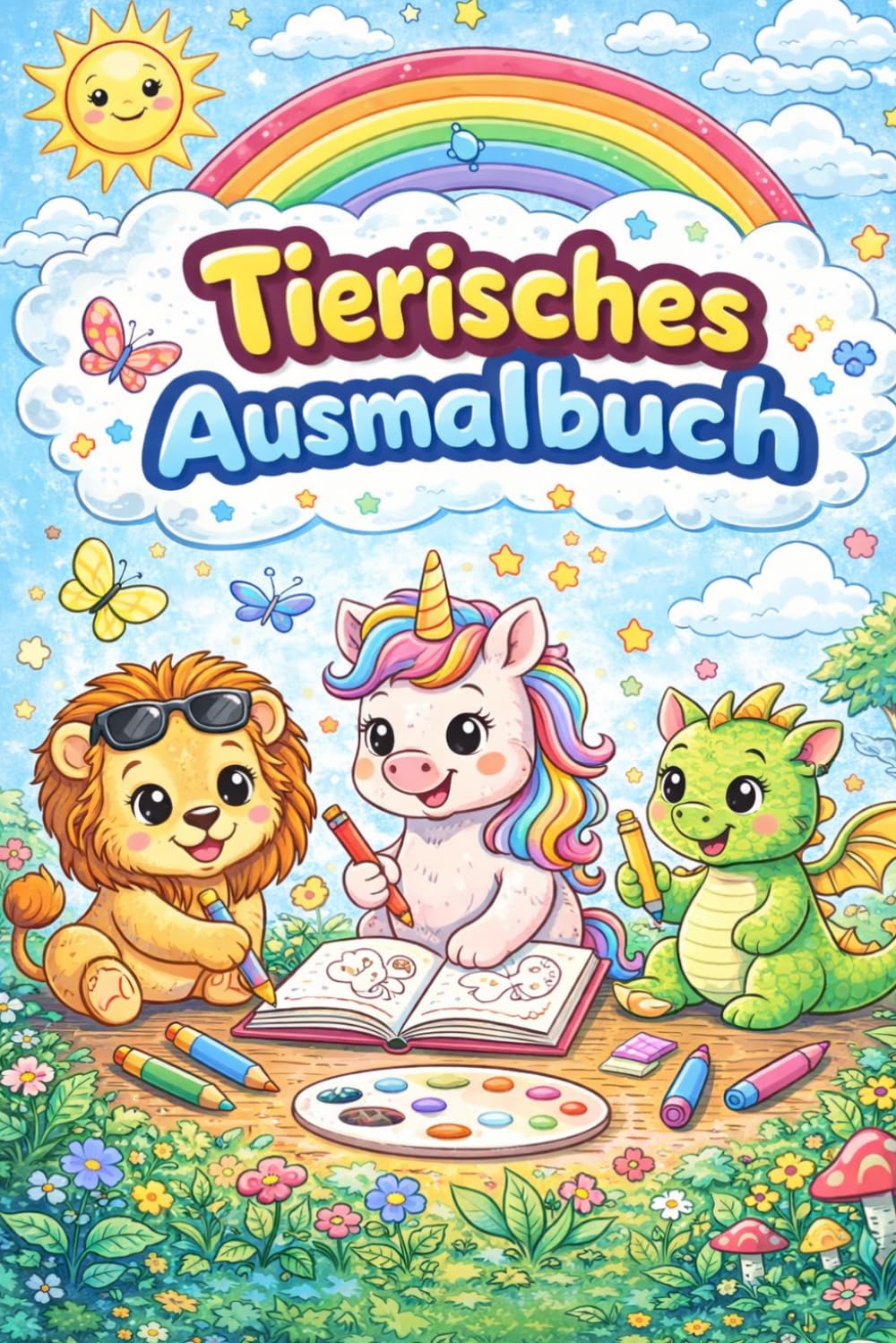 Buntes Ausmalbuch für Kinder – Kreativer Malspaß: Einfaches Malbuch für kleine Künstler | Tiere, Spaß und Kreativität