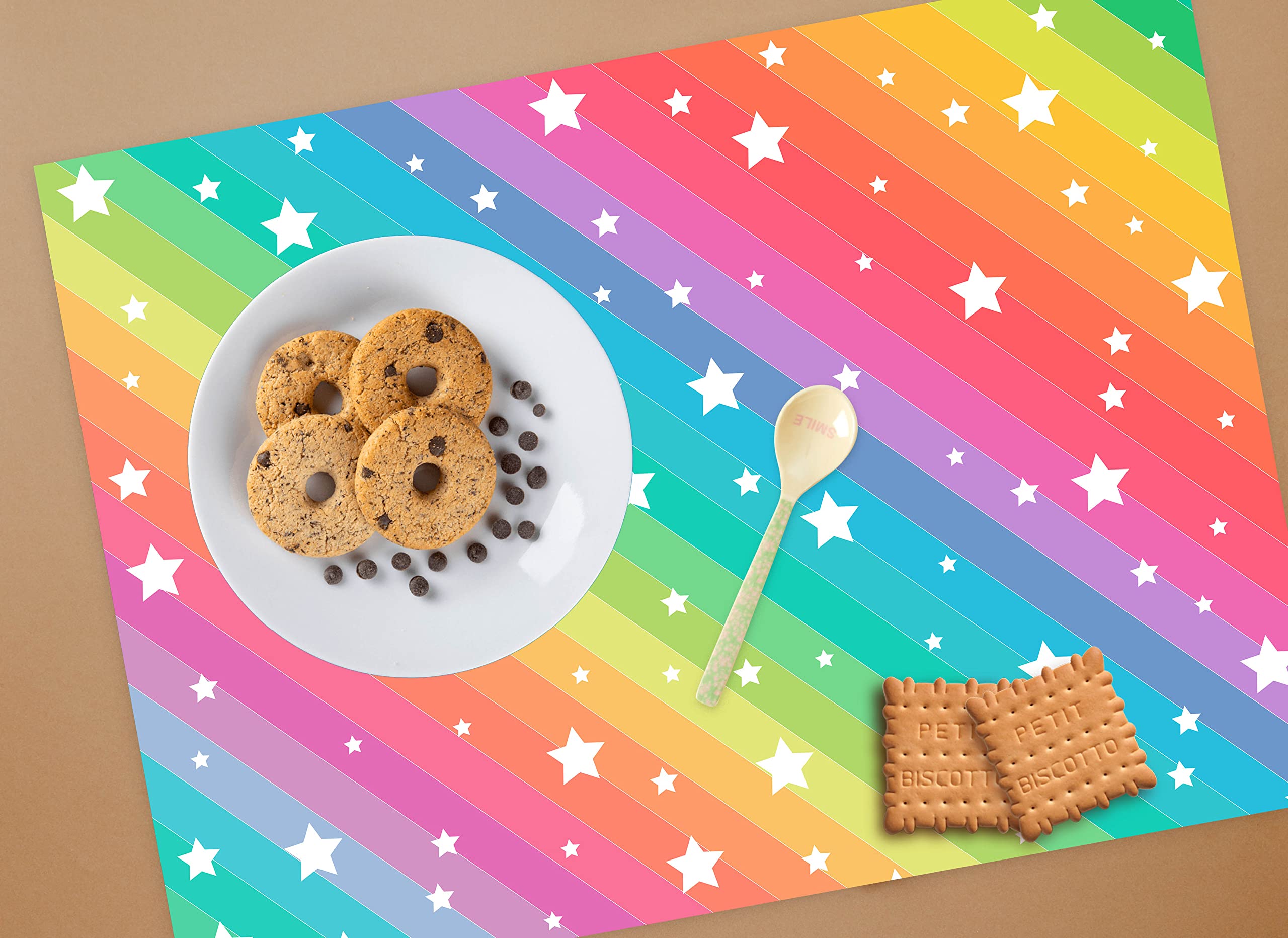 SET 4 TOVAGLIETTE americane VINILE 33x45 cm per bambini diverse fantasie OTTIMA IDEA scuola (Tovaglietta 30)