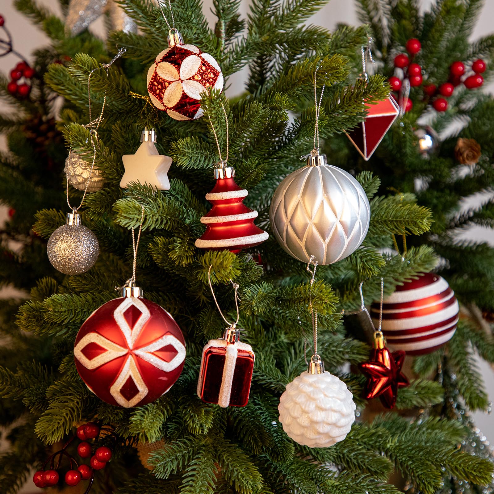 100 bolas de Navidad para decoración de árbol 3