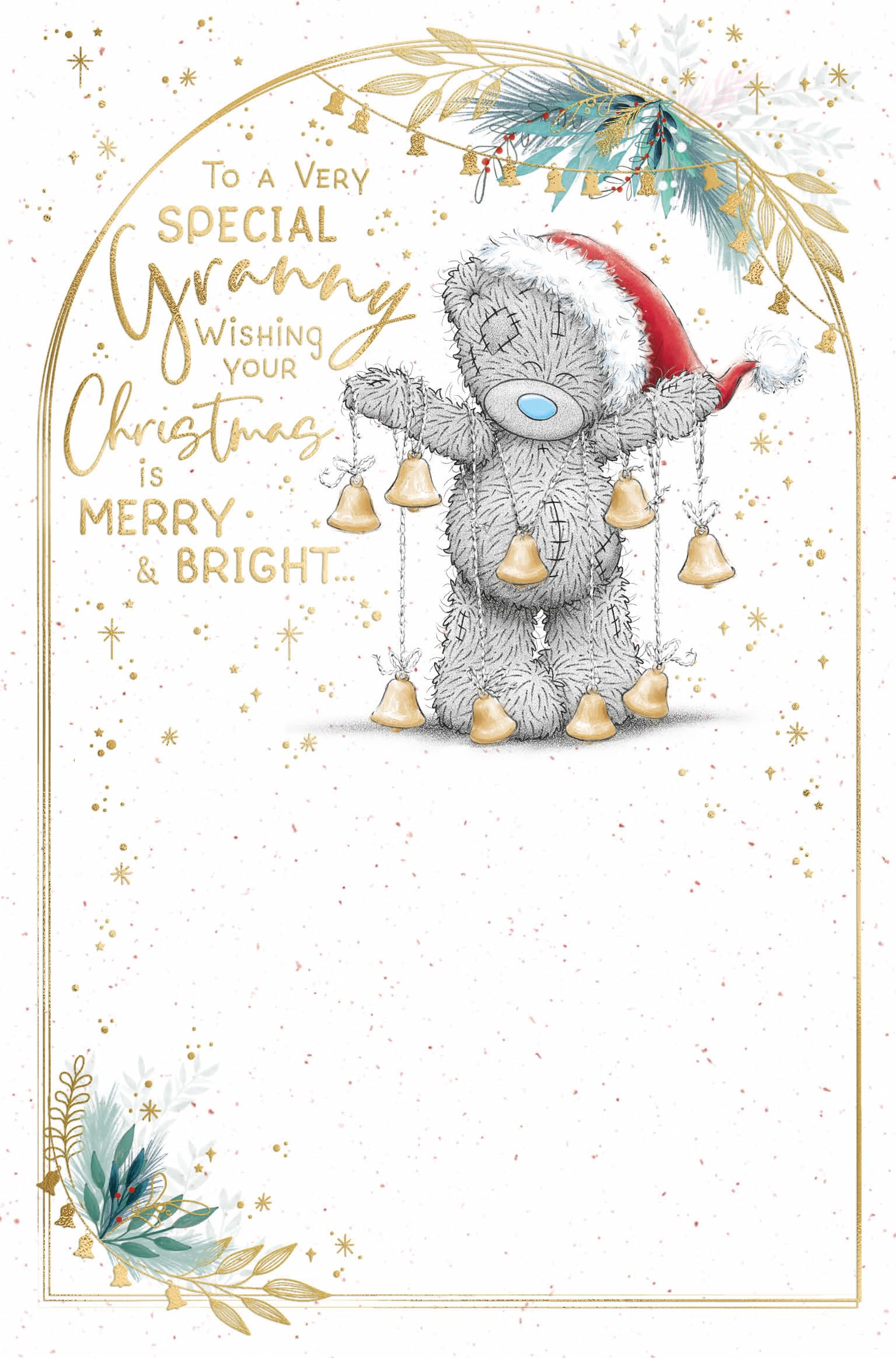 Me To You Tatty Teddy Christmas Card For A Special Granny 5x8ins - Official Collection