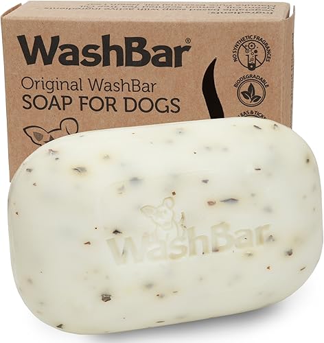 The Natural Dog Shampoo Bar Soap para aliviar la picazón en la piel, 3.5 onzas, 3.53 oz, jabón para perros para pieles sensibles con aceite de