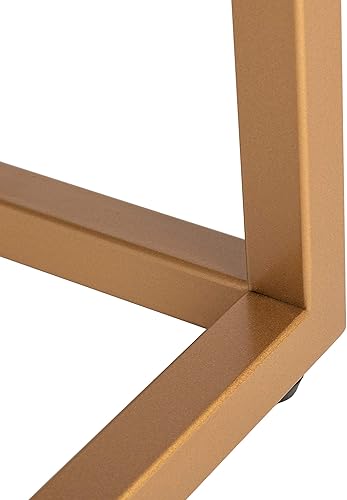 Miniatura 11 de Safavieh Inicio Octavia Mesa consola moderna de nogal y oro Nogal / Oro,Multi / dorado