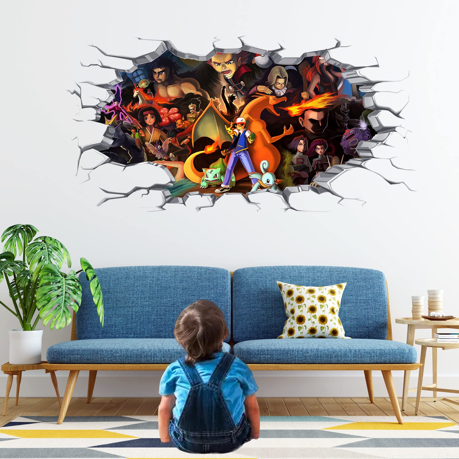 Amazon.co.jp: 大きなアニメウォールステッカー3Dアニメウォール