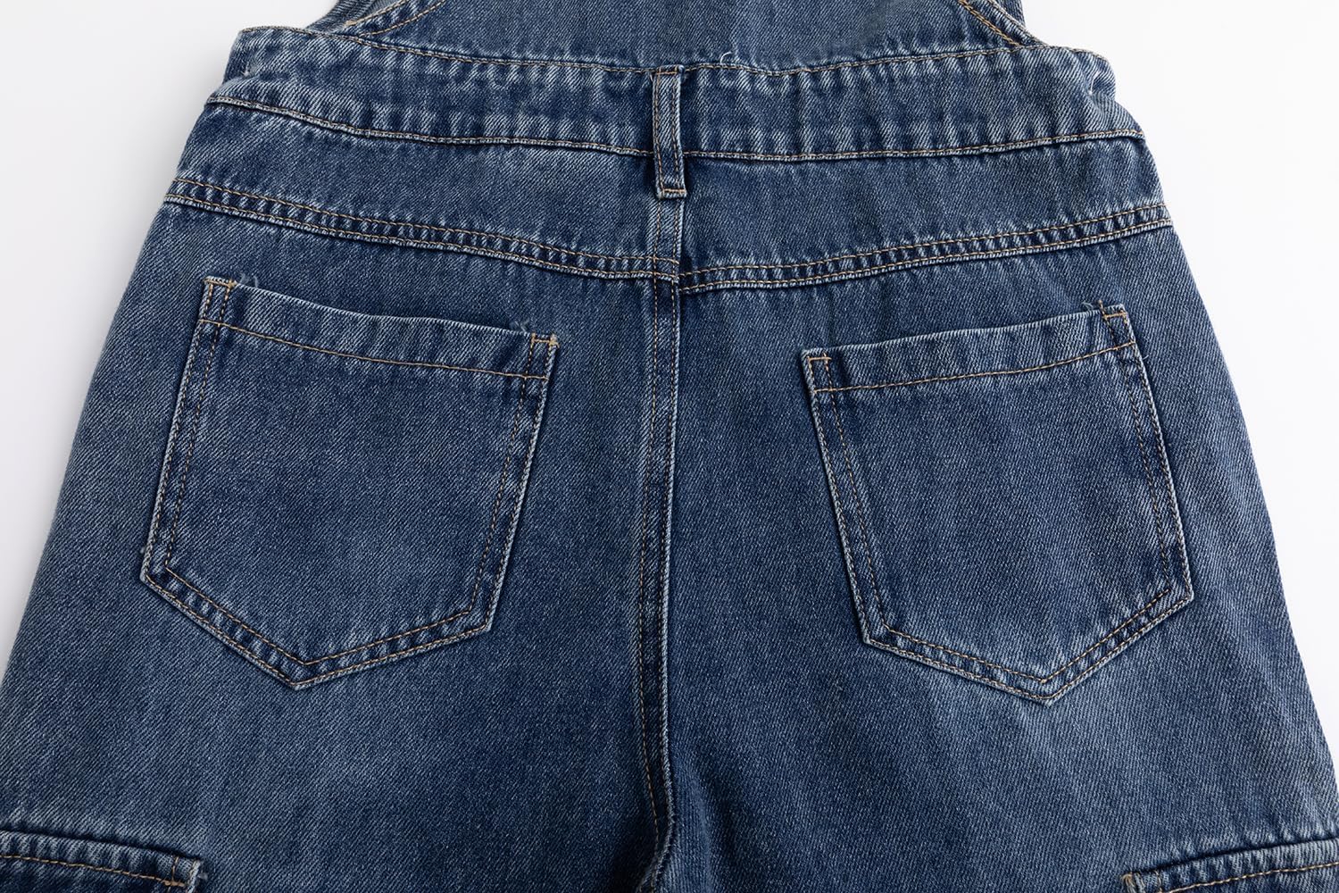 KIDSCOOL SPACE Girls Wide-leg Denim Overalls, Pink/Blue Jeans Cargo Dungaree Pants,6-13Y