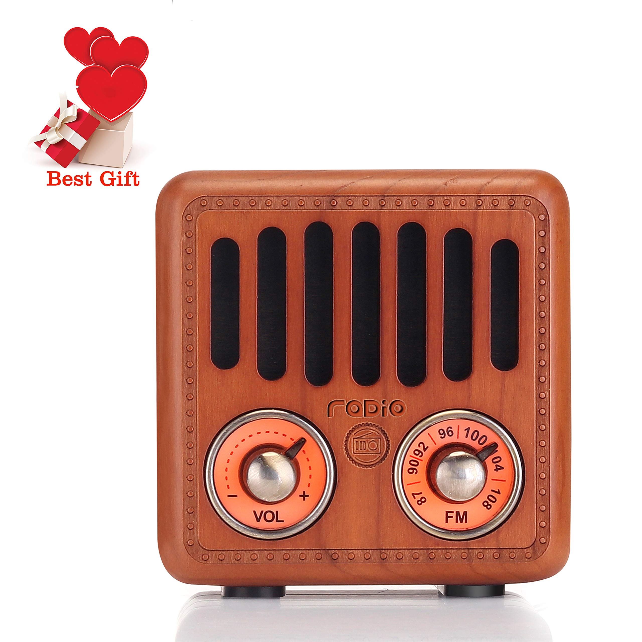 Buy Retro Radio Vintage Bluetooth Speaker Cherry Wood FM Radio 800mAh