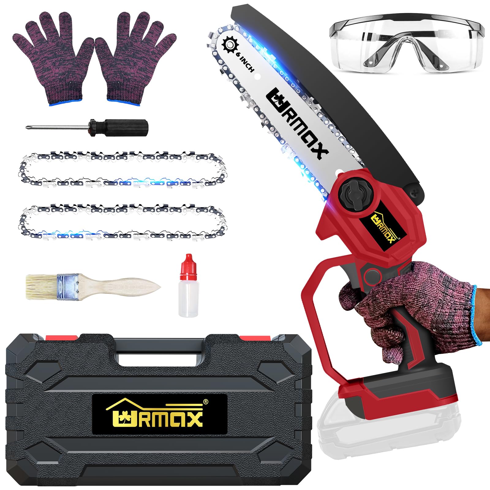 Cordless Mini Chainsaw For Milwaukee M18 Battery Pruning Chain Saw