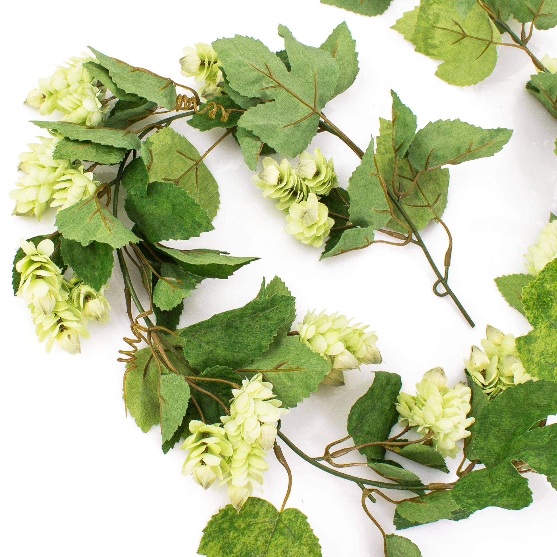 Amazon.de: artplants.de Knstliche Hopfengirlande, grn, 130 Bltter, 60  Dolden, 200cm - Kunstpflanze Hopfen