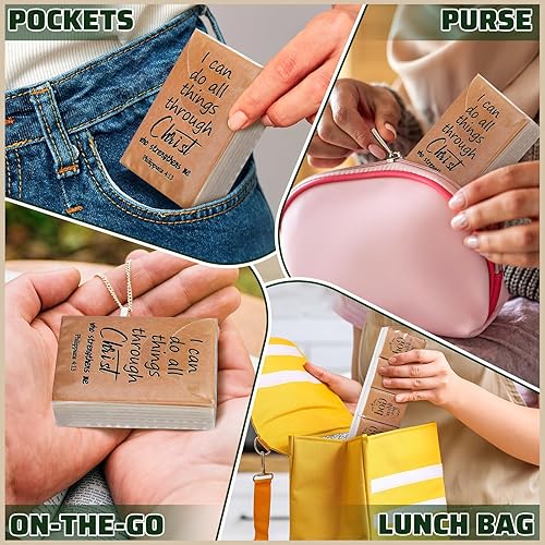 Miniatura 81 de Ctosree Paquete de 50 pañuelos de bolsillo de Navidad, paquetes de viaje de Feliz Navidad, 500 hojas, copos de nieve, pequeños pañuelos