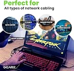 GEARit Cat6A Ethernet Cable (35 ft, Black) 10Gbps Snagless Shielded SSTP, SFTP Shielded Ethernet Cable, 26AWG 4 Pair Solid Bare Copper Cat6 Cable, Cat 6 Shielded Network Cable - 35 feet