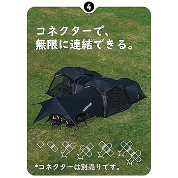自動開閉式ビニールテント「ブラックナイト」- 日焼け防止＆全天候型 4-6人用 ポップアップテント キャンプ 投げるだけで簡単設置