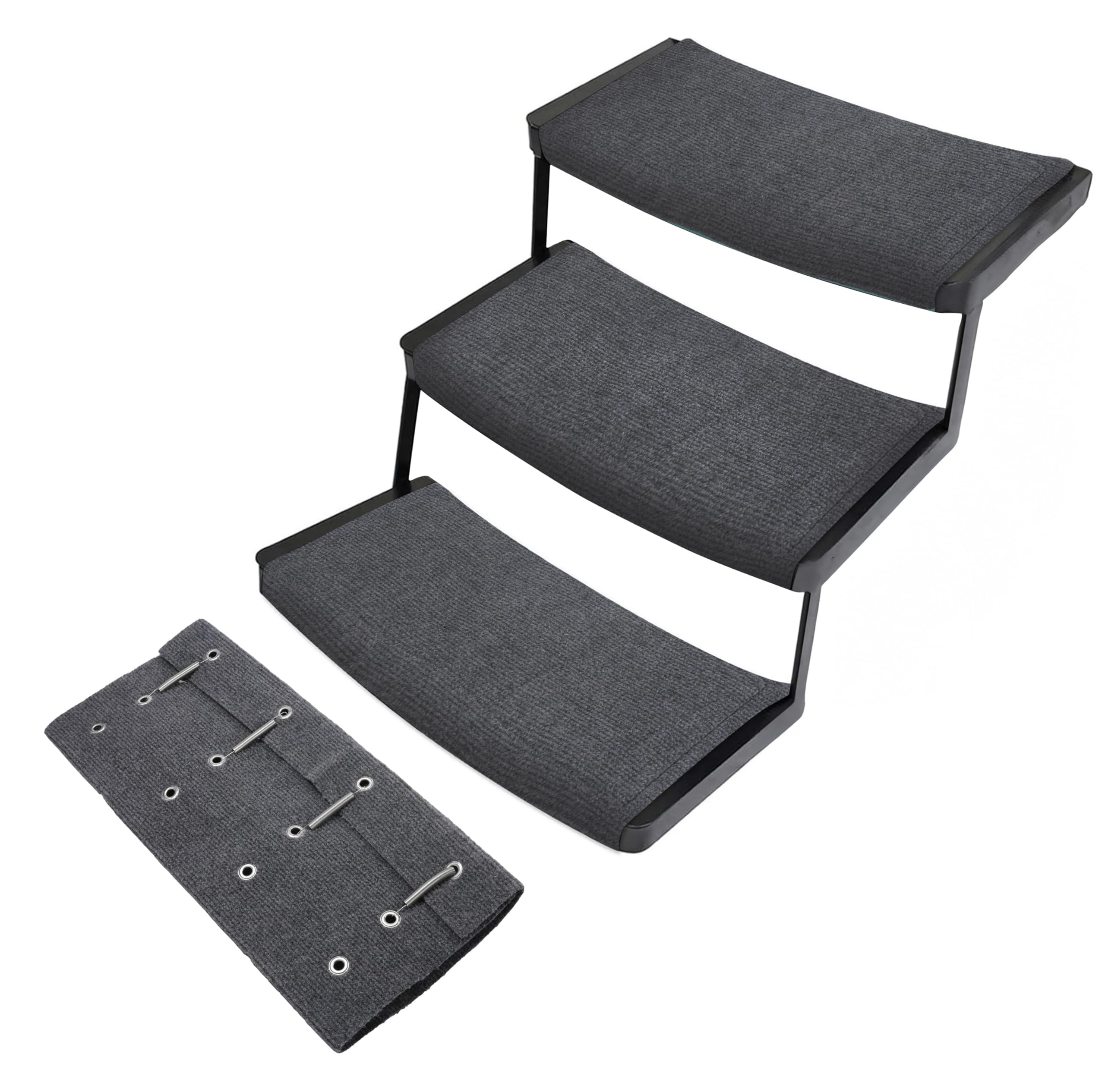 AA Ignition Paquete de 3 Fundas para escalones de Caravana, 23 Pulgadas de Ancho, Color Gris, Ideal para caravanas, remolques, Furgonetas con escaleras de 8 a 11 Pulgadas de Profundidad, Fundas