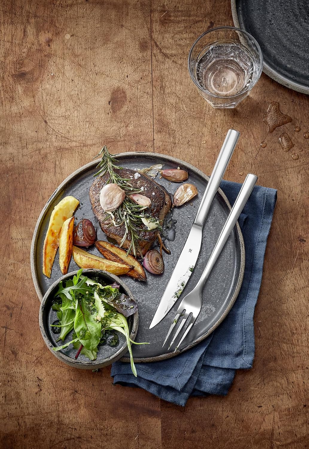 Silit Trend Steak Knife, Set 3 Pieces, 23cm, Steak Knife, Blade Steel Stainless with Serrated Edge, Forged Knives, Pizza Knife, Durable, Scratch-resistant, Dishwasher Safe