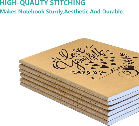 24 Pack Kraft Lined Notebook Journal Pocket Notebook with 6 Designsin (80 pages, 4 x 5.7)