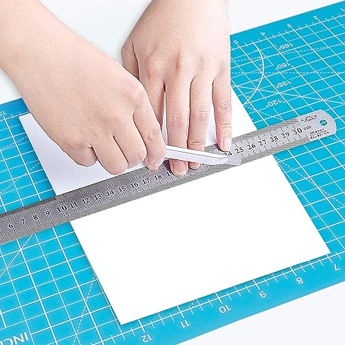 Miniatura 6 de TCAIRG Tapete de corte autorreparable de 18 x 12 pulgadas, antideslizante, de PVC de doble cara, 5 capas A3, tapete giratorio para manualidades,