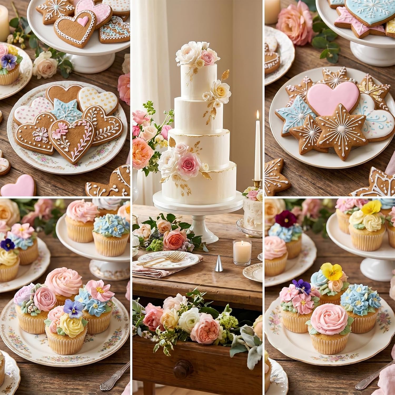 #1 Piping Tip for Writing, 3 Pieces Cake Piping Tip Seamless Icing Tips Stainless Steel Cupcake Pipings Tips Elegance for Fine Details Frosting Macarons Dessert Cake Decorations