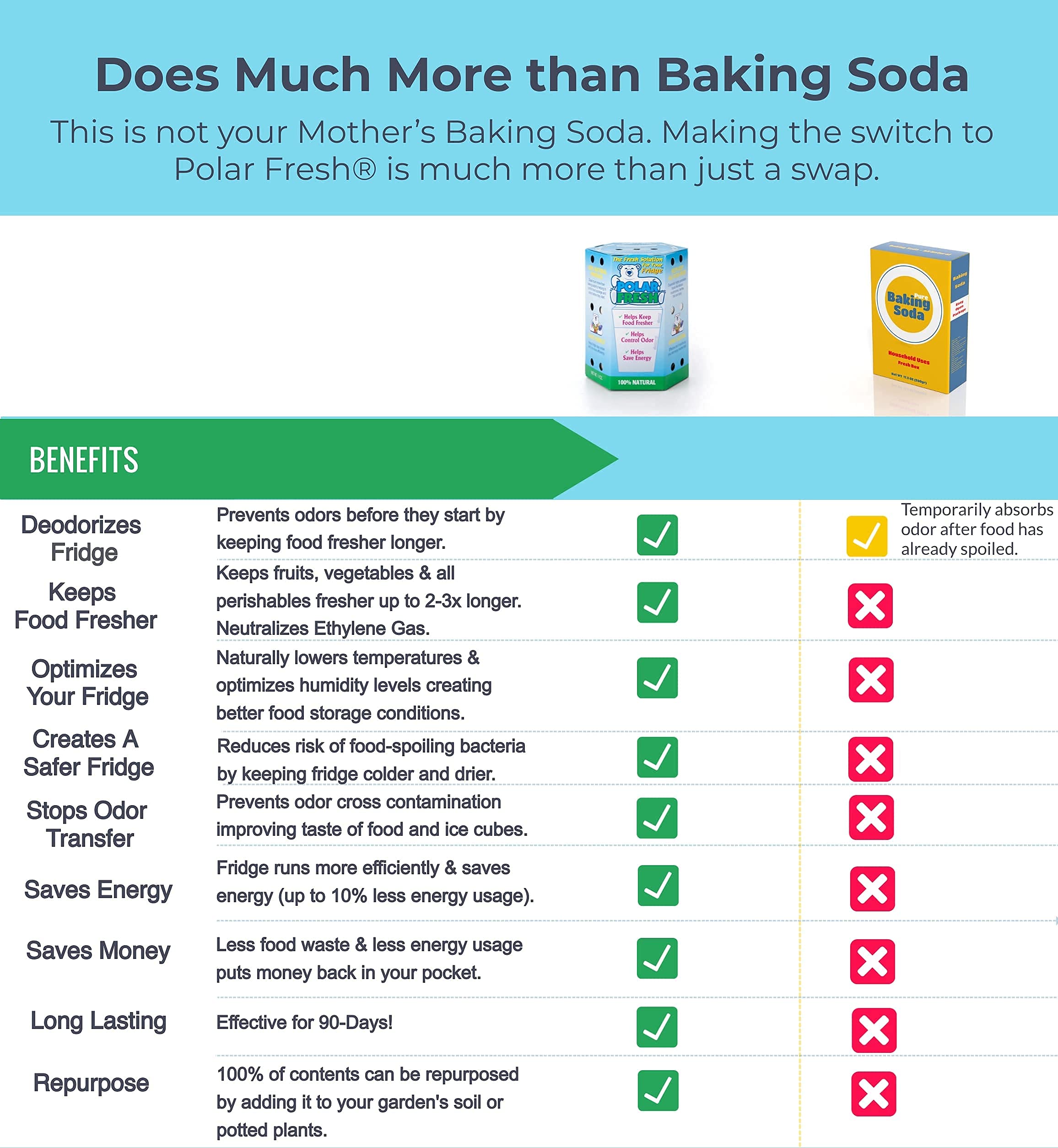 Buy Polar Fresh Refrigerator Odor and Moisture Absorber Deodorizer