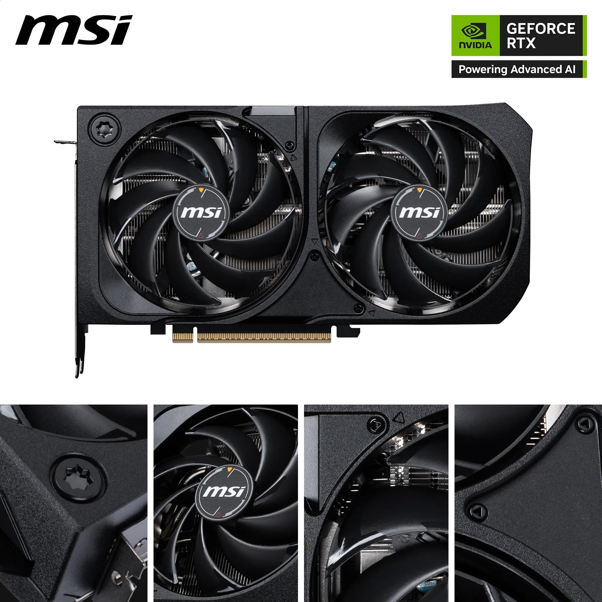 MSI NVIDIA GeForce RTX 5070 12G Shadow 2X OC Carte Graphique 12 Go GDDR7 PCIe 5.0 Double Ventilateur HDMI 2.1b DisplayPort 2.1b SFF Ready