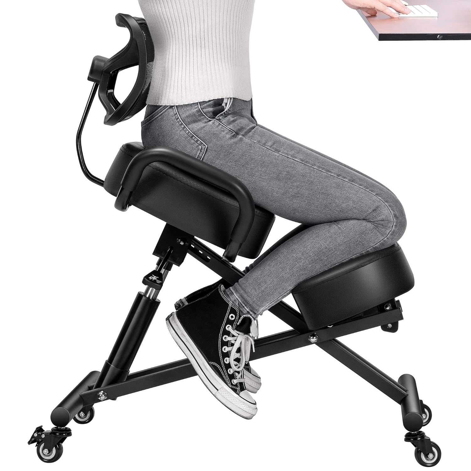 VIVOHOME Adjustable Ergonomic Kneeling Chair with Back Support, Posture