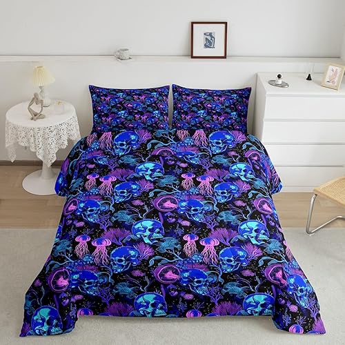 Miniatura 9 de Juego de edredón de leopardo para niñas y niños, edredón con estampado floral de flores, decorativo, lindo juego de ropa de cama con estampado de
