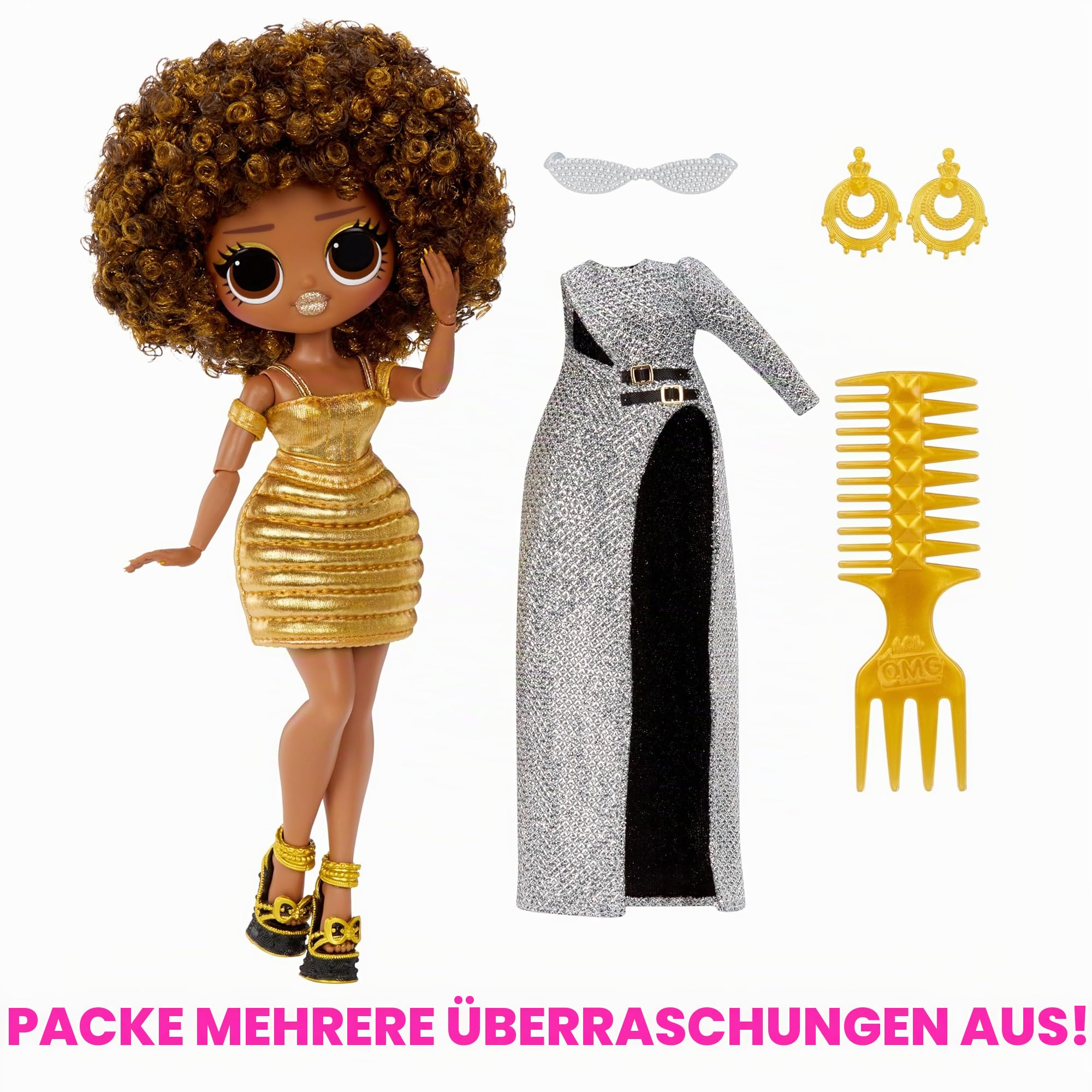 L.O.L. Surprise! OMG Modepuppe - Royal Bee - Mit Zahlreichen Überraschungen, wie Wandelbare Mode und Fabelhafte Accessoires - Ideal für Kinder ab 4 Jahren