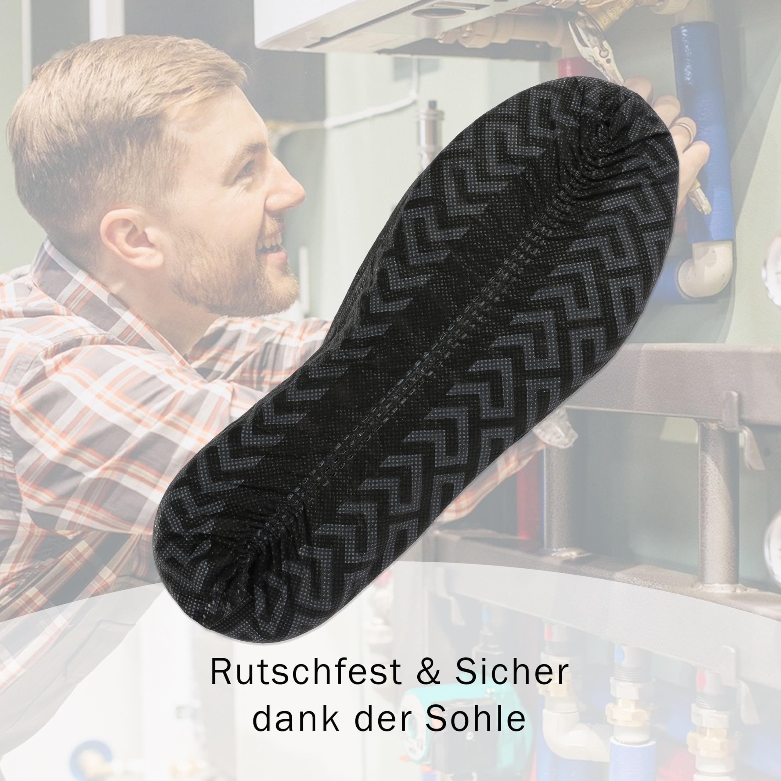 100 Pièces Couvre-Chaussures Jetables Noirs Antidérapants - Non Tissé Épais