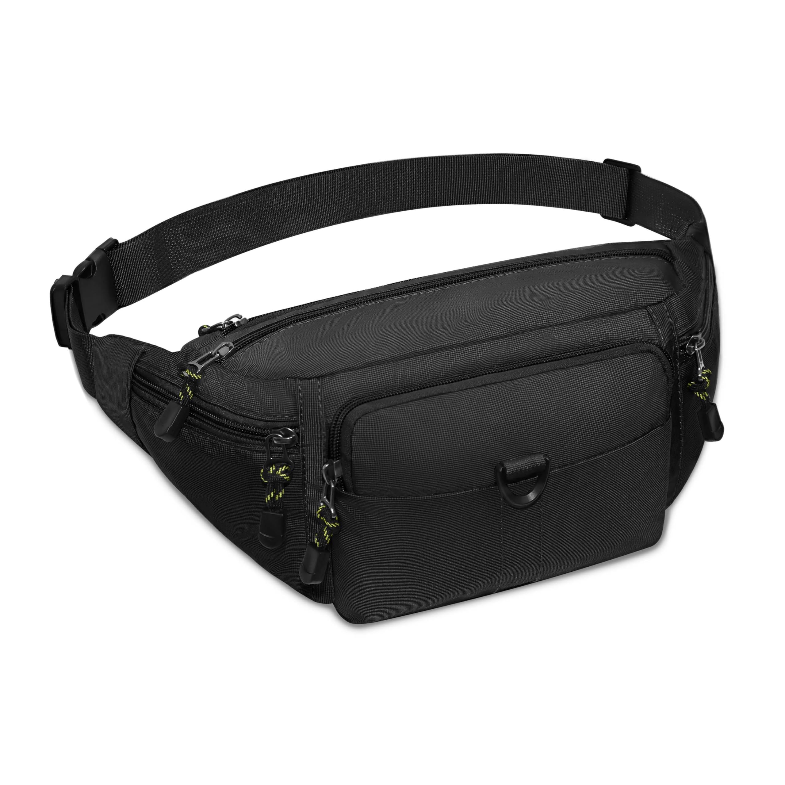 BlazeStars Waterproof Bumbag for Women Men Bumbag Waist Fanny Pack with Multiple Pockets & D-Ring for Travel Running Hiking Cycling