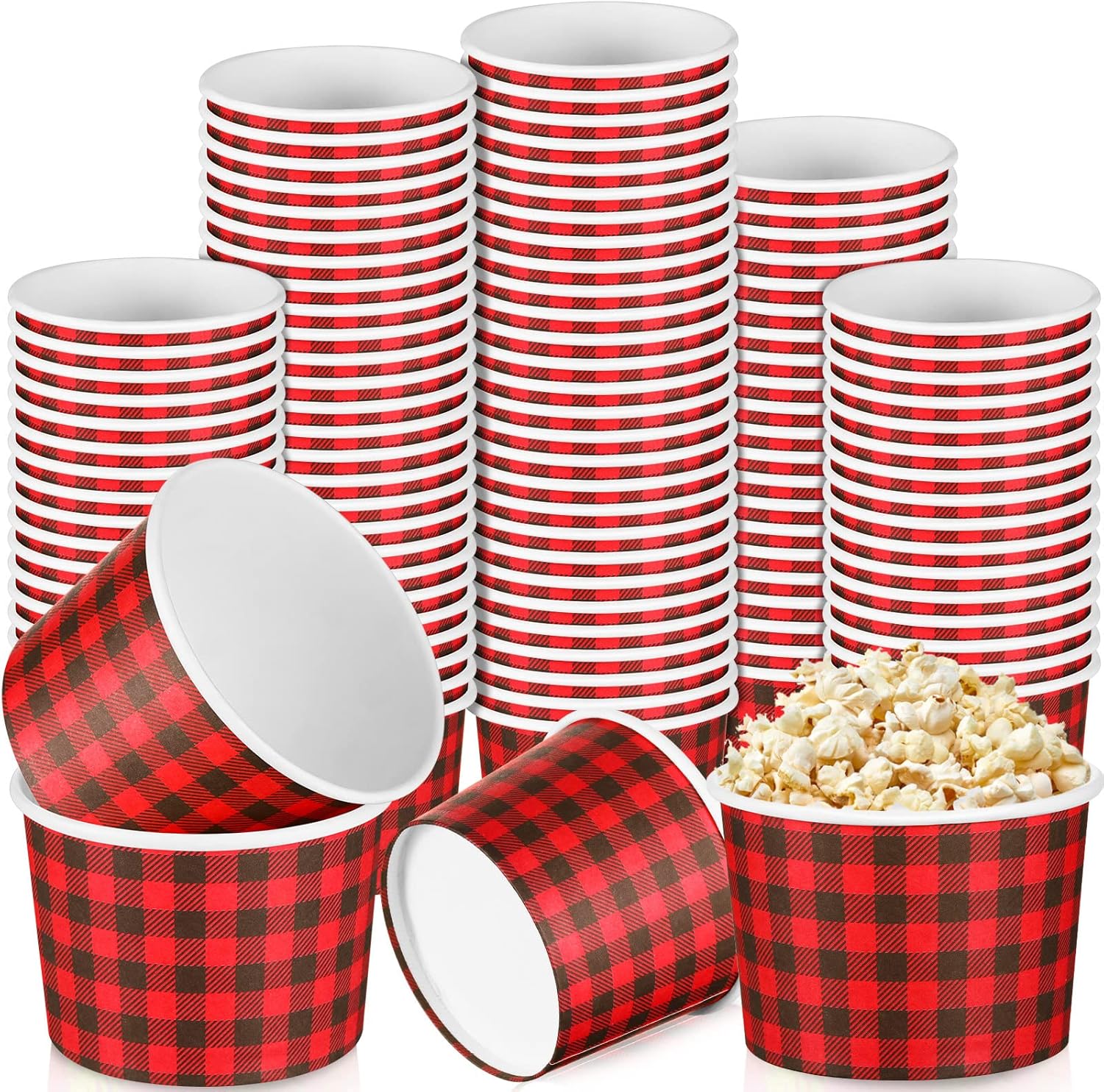 Yungyan 150 Pcs 9 oz Christmas Snack Bowls Cups Disposable