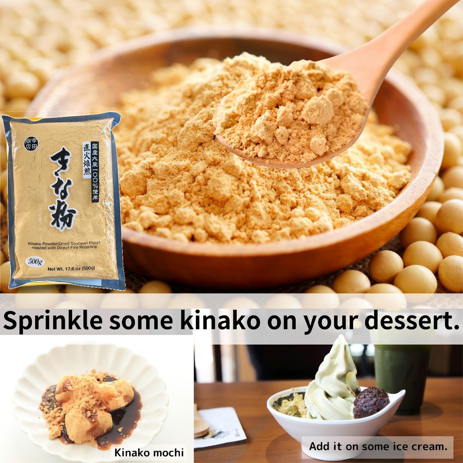 Amazon.com: GOHAN JAPAN Kinako Powder (Dried Soybean Flour
