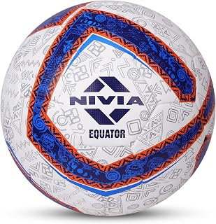 Nivia Equator Football, Match Ball, 32 Panels, Durable & Soft PU Leather Cover, Butyl Threadwounded Bladder, FIFA Quality, Price In India