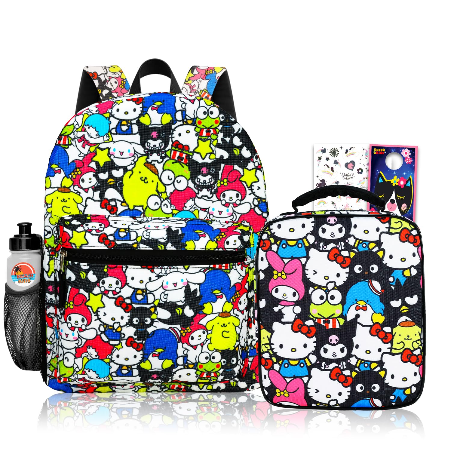 Hello Kitty Backpack with Lunch Box for Set - Bundle with 16