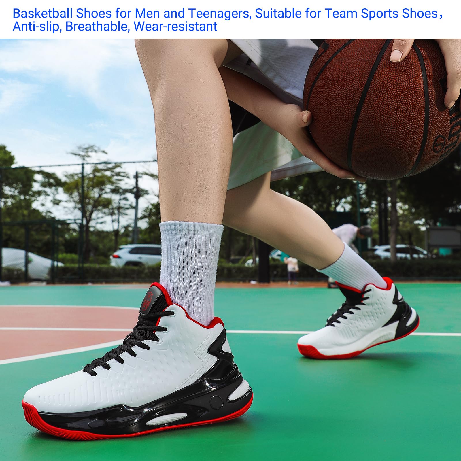 Beita High Upper Basketball Shoes for Men Sneakers Breathable Sports Shoes Anti Slip