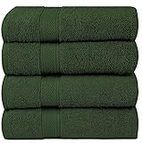 Homes Perception 4 Pack Bath Towel Set | Ultra Soft and Durable Cotton Bath Towels | 500 GSM (Hunter