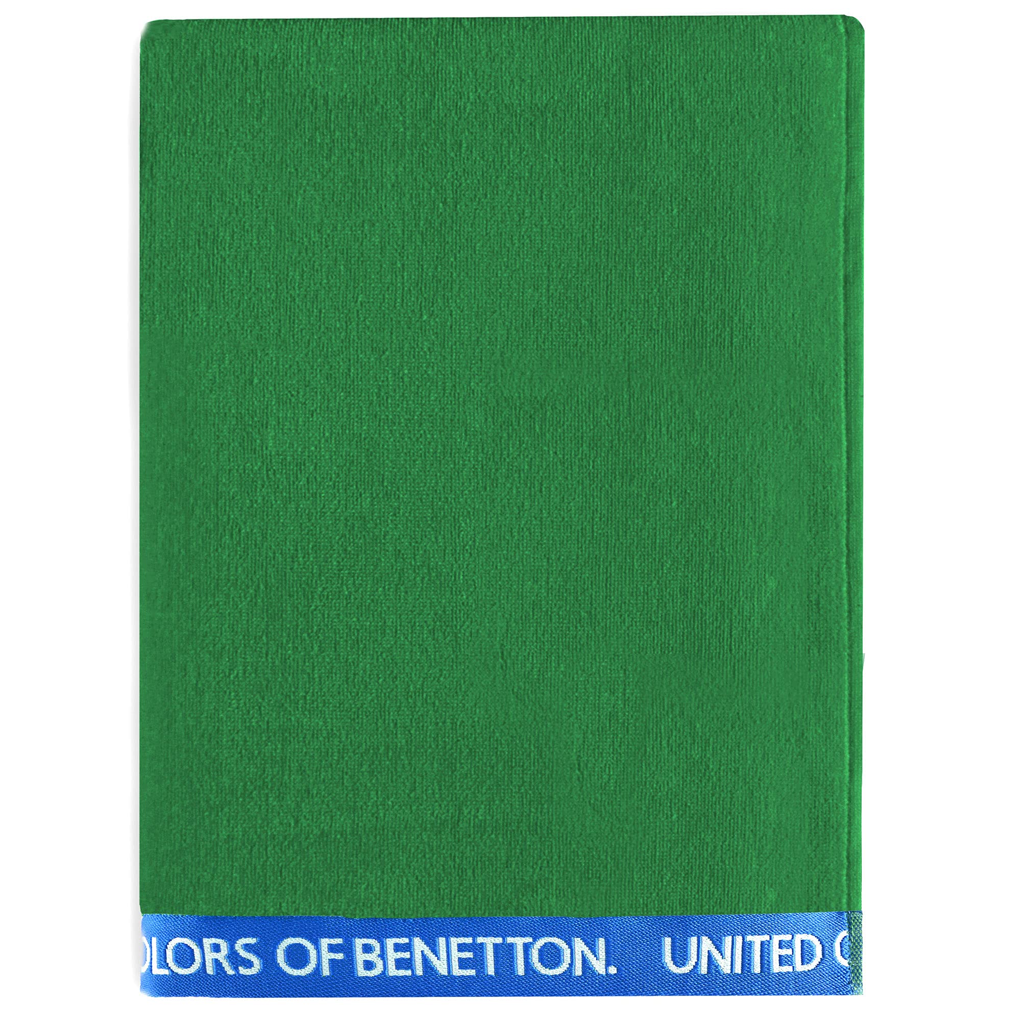 UNITED COLORS OF BENETTON, SET 2 TOALLAS DE PLAYA 90X160CM 380GSM VELOUR 100PercentALGODON VERDE CASA BENETTON, 90x160 c/u