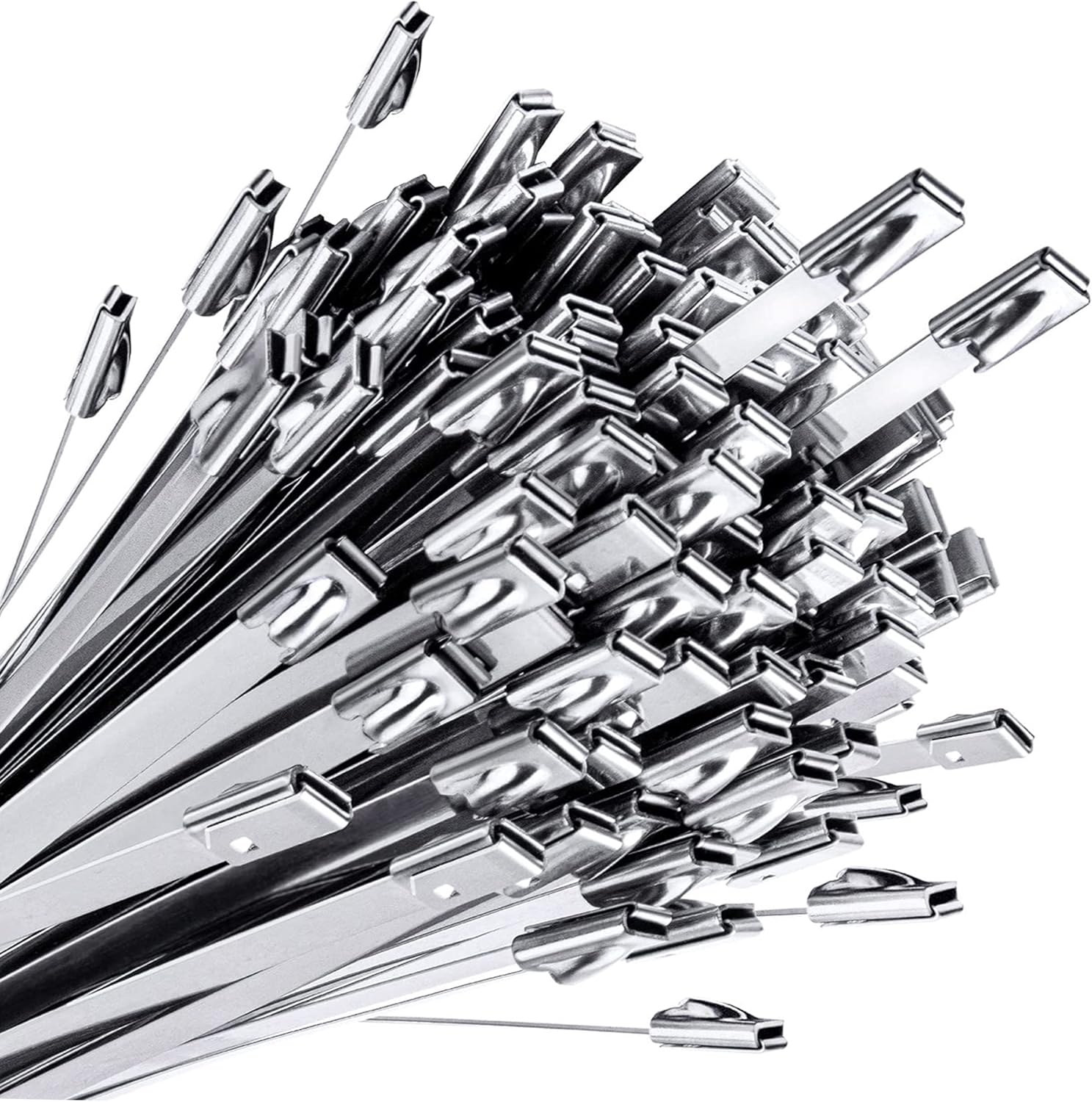 Stainless Steel Zip Ties 16 Inch100pcs, Heavy Duty Metal