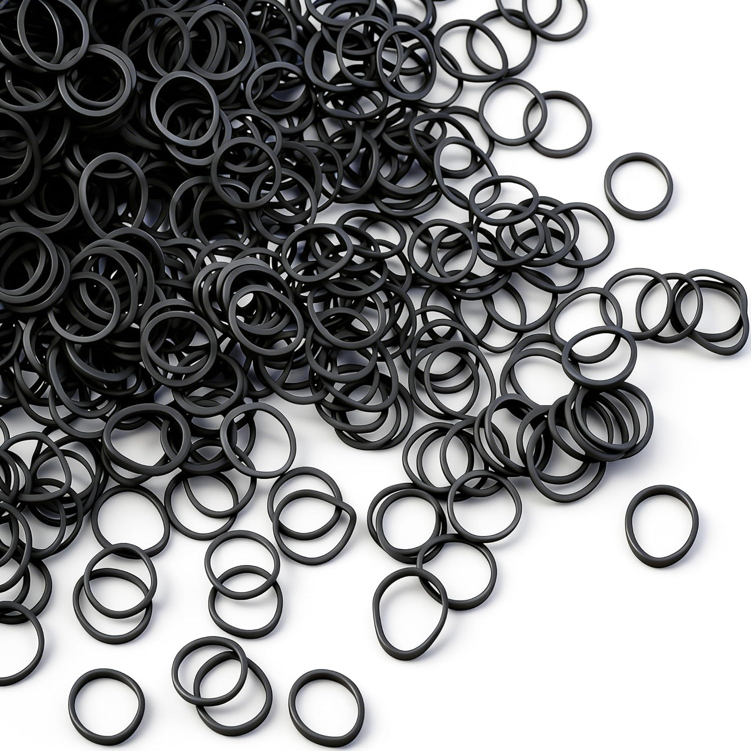 bla Elastic Hair Bands， Mini Rubber Bands with a box Soft