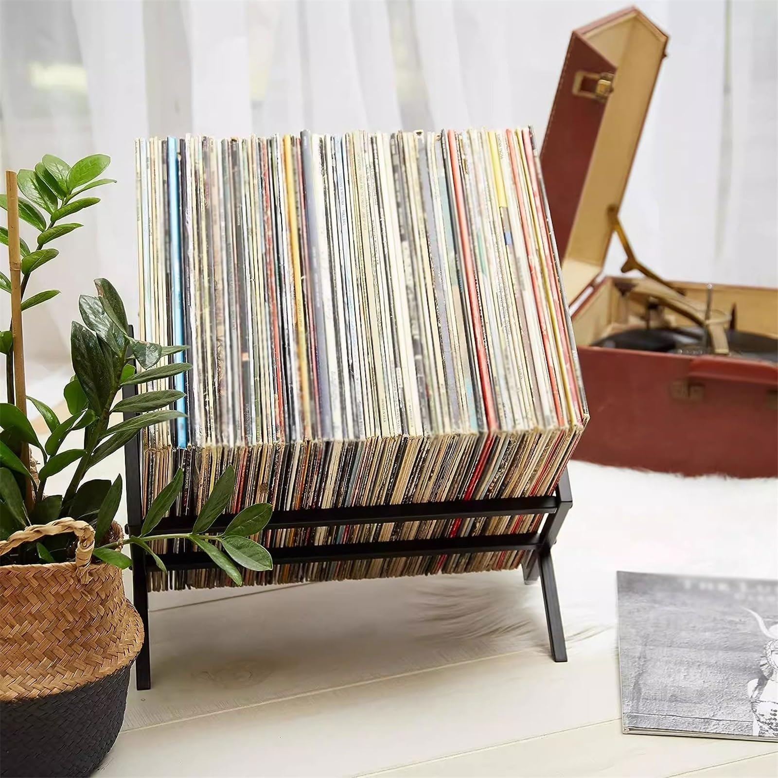 Ufficio Desktop multifunzionale for riporre dischi in vinile in ferro Scaffale porta dischi