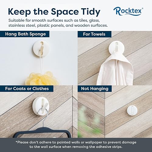 Miniatura 4 de 4 ganchos adhesivos plegables para pared, capacidad de 4.4 libras, instalación sin taladros, ganchos que ahorran espacio para abrigos, toallas,