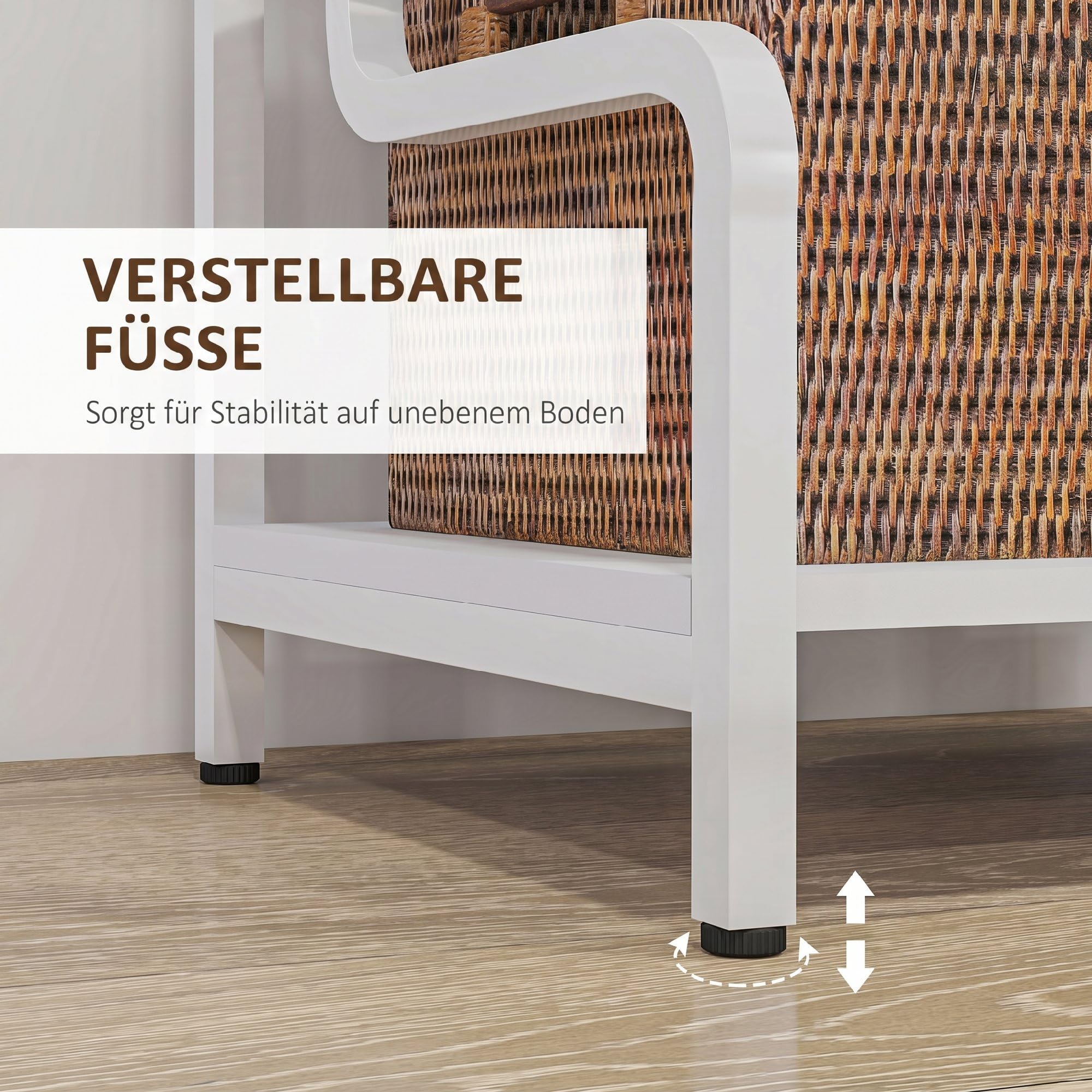 HOMCOM Druckerständer Druckertisch mit 3 Ebenen Stauraum 55x40x77cm Weiß